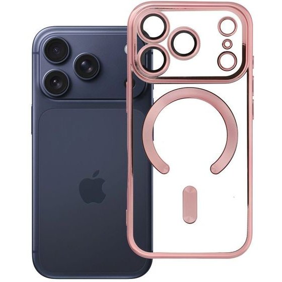 Case For Iphone 17 Pro / 18 Pro Electro Mag Cover Compatible With Magsafe gold-Rose OEM