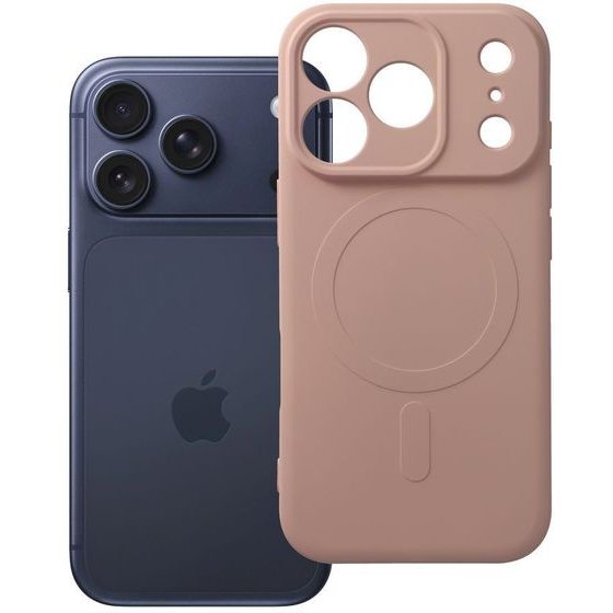 Case For Iphone 17 Pro / 18 Pro Silicone Mag Cover Compatible With Magsafe (Camera protection) Pink OEM