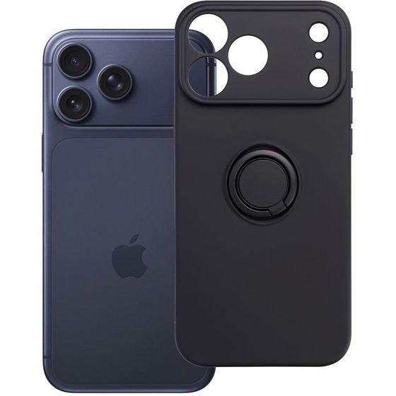 Case For Iphone 17 Pro Max / 18 Pro Max Silicone Ring Black OEM
