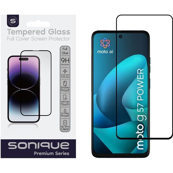 Sonique Hardy Glass Premium Series HD Full Cover 9H Motorola Moto G57 Power 5G / Moto G67 Power 5G �����