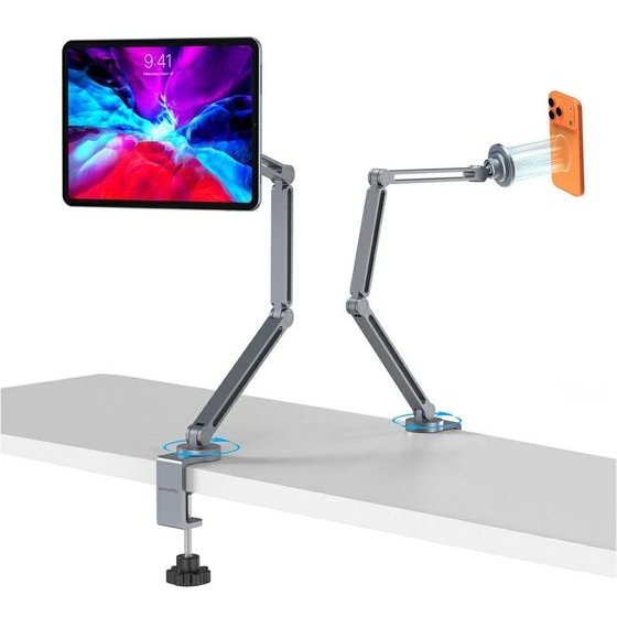 4smarts Magnetic holder for phone and tablet Mount ErgoPro Desk Clamp - grey - (541854)