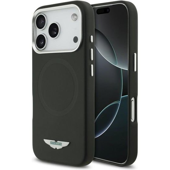Aston Martin Case HC FW Logo MagSafe for iPhone 17 Pro black - (ASHMP17LPLOK)
