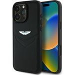 Aston Martin Case HC Leather Victory Design for iPhone 16 Pro Max black - (ASHCP16XPVIK)