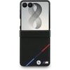 BMW M Pu Perforated Tricolor Stripe Magnetic Case For Samsung Galaxy Z Flip 8 Black - (BMHMZF823PUPDK)