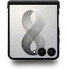BMW M Pu Perforated Tricolor Stripe Magnetic Case For Samsung Galaxy Z Flip 8 Black - (BMHMZF823PUPDK)