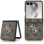 Guess Pu 4G Metal Logo Case For Samsung Galaxy Z Flip 8 Brown - (GUHCZF84GMGBR)