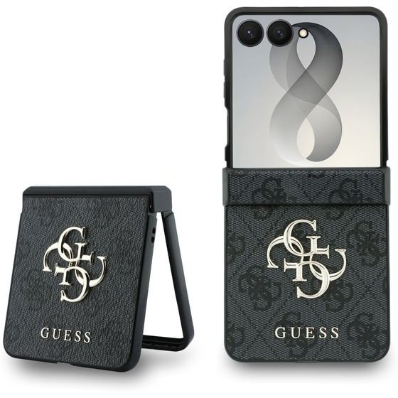 Guess Pu 4G Metal Logo Case For Samsung Galaxy Z Flip 8 Grey - (GUHCZF84GMGGR)