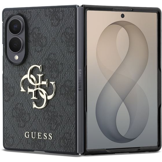 Guess Pu 4G Metal Logo Case For Samsung Galaxy Z Fold 8 Grey - (GUHCZFW84GMGGR)