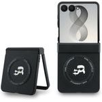 Karl Lagerfeld Pu Karl And Choupette Heads Magnetic Case For Samsung Galaxy Z Flip 8 Black - (KLHMZF8PSMLRKCK)
