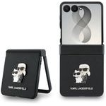 Karl Lagerfeld Pu Saffiano Karl And Choupette Case For Samsung Galaxy Z Flip 8 Black - (KLHCZF8SAPKCNPK)