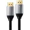 FORCELL Cable Display Port To Display Port 2.1 16K 60Hz/8K 120Hz/4K 240Hz - High Speed, HDR, Ethernet, G-SYNC/FreeSync, 80Gbps, 2 m black