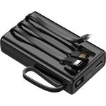 Setty Power Bank 10000 Mah With Cables SPB-LC-210 black