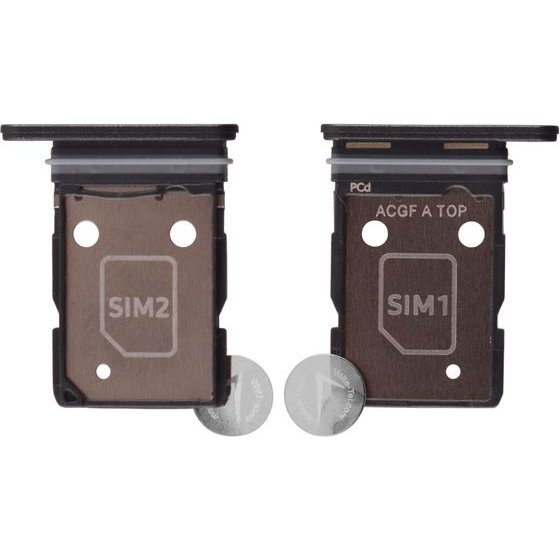 Samsung A37 5G A376 Dual Sim Card Holder Grey Original Service Pack - (GH98-50810A)