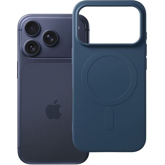 Case For Iphone 17 Pro / 18 Pro Silicone Mag Cover Compatible With Magsafe (Big hole) Dark Blue OEM
