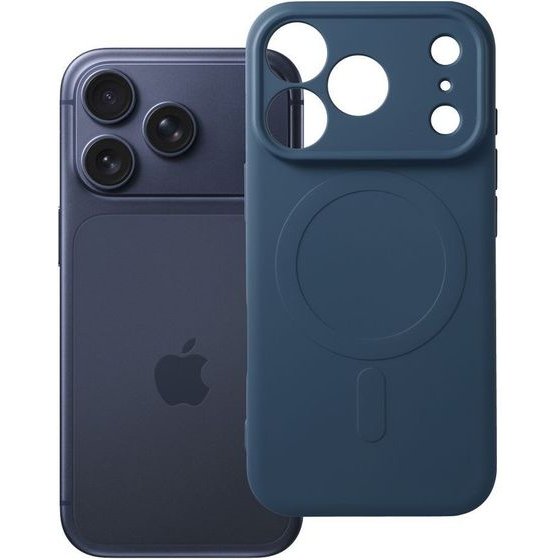 Case For Iphone 17 Pro / 18 Pro Silicone Mag Cover Compatible With Magsafe (Camera protection) Dark Blue OEM