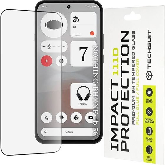 Techsuit - 111D Full Cover / Full Glue Glass - Nothing Phone (4b) - Black