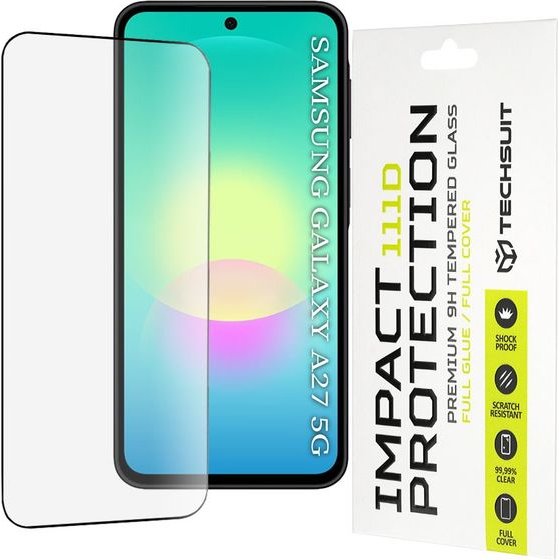Techsuit - 111D Full Cover / Full Glue Glass - Samsung Galaxy A27 5G - Black