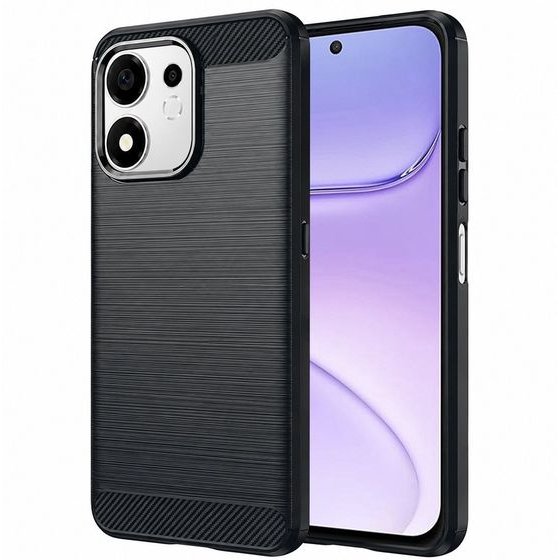 Techsuit - Carbon Silicone - Honor 600 Smart - Black