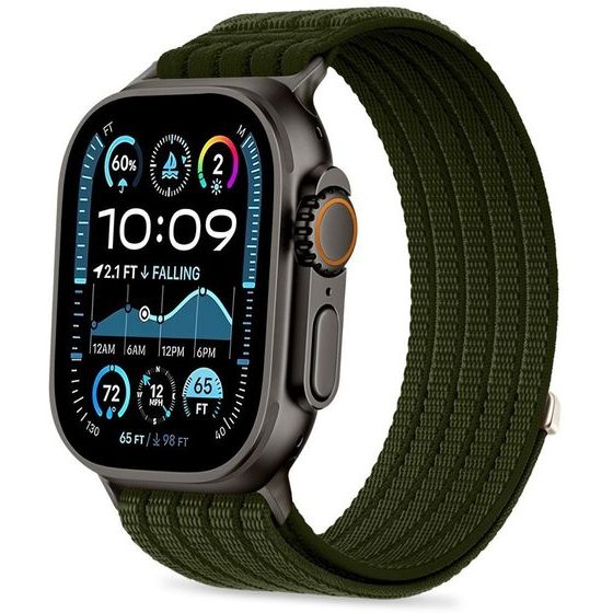 Tech-Protect Nylon Sport Apple Watch 8 / 9 / 10 / 11 / Se / Ultra (44 / 45 / 46 / 49 MM) Military GREEN