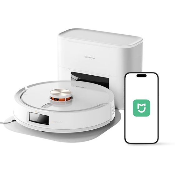 Deerma - Robot Vacuum Cleaner (DEM-H40 Pro) - With Automatic Emptying Station, Mop, 13.000Pa, 75W, Lds Navigation, App - White