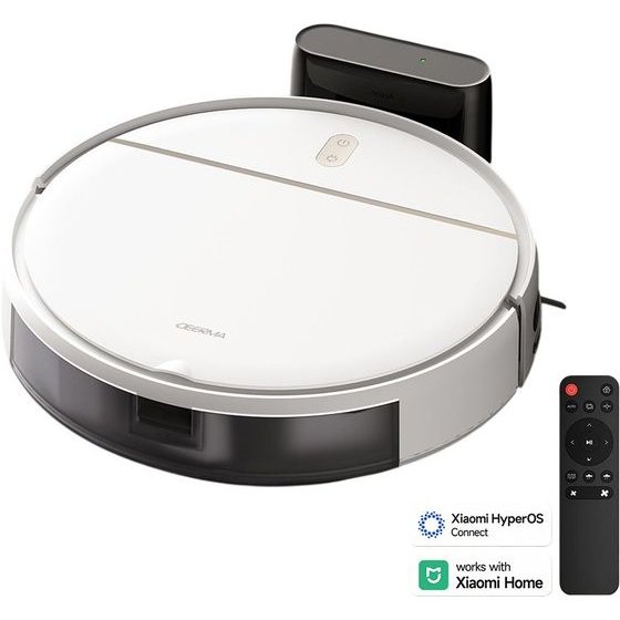 Deerma - Robot Vacuum Cleaner (DEM-S40) - Dry And Wet Cleaning, 7000Pa, 4x Mode, With Charging Base, Remote Control - White