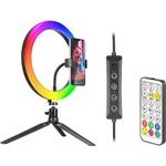 Tracer Rgb Ring Lamp 26CM With 9CM Tripod Black - (TRAOSW46807)