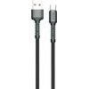 Nordic Cable USB-A - Type-C, 2 m, 40W, Braided /black/