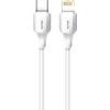 Nordic Cable Type-C - Lightning, 1 m, 30W /White /
