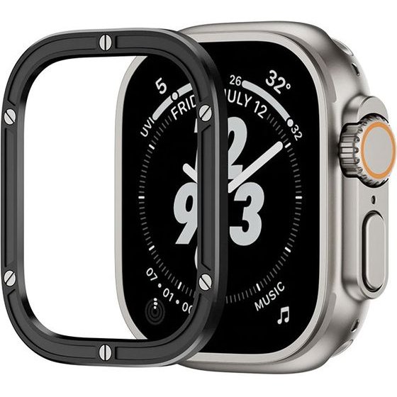 Protective Ring Aluminium Frame Protection Apple Watch Ultra 1/2, 49mm /black/ OEM