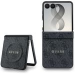 Guess Pu Leather 4G Magnetic Case For Samsung Galaxy Z Flip 8 Black - (GUHMZF8P4MSEGCK)