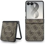 Guess Pu Leather 4G Magnetic Case For Samsung Galaxy Z Flip 8 Brown - (GUHMZF8P4MSEGCW)