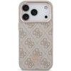 Guess Pu Leather 4G Strass Triangle Logo Gold Frame Magsafe Case For Iphone 18 Pro Pink - (GUHMP18LP4GTDGMP)