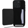 Karl Lagerfeld Saffiano Crossbody Strap Karl And Choupette Case For Iphone 16 Pro Max Black - (KLHCP16XCSAKCPMK)