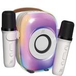 SBS Music Hero Karaoke Speaker With 2 Microphones Led Lights And Voice Effects - (MHSPPARTYBANDW)