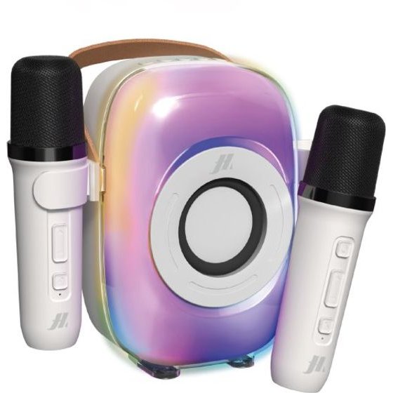 SBS Music Hero Karaoke Speaker With 2 Microphones Led Lights And Voice Effects - (MHSPPARTYBANDW)