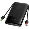 FORCELL F-Energy F10K6 Multicharge Powerbank With built-In Cables Type C And Lightning Pd QC3.0 3A 22,5W 10000 Mah black