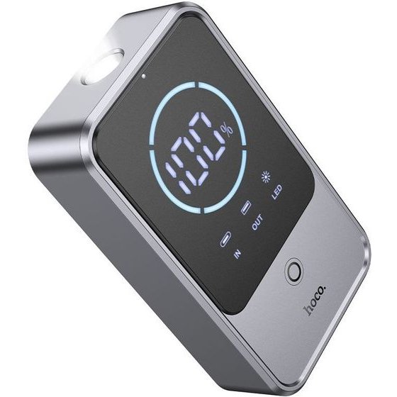 Hoco Powerbank 10000 Mah 2,4A 18W With a Car jump-Start Function QS7 Metal gray