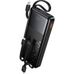 Hoco Powerbank 10000 Mah Qc Pd 2A 22,5W With built-In Cables Usb A + Usb C + Lightning + Micro Usb J156 black