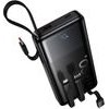 Hoco Powerbank 10000 Mah Qc Pd 2A 22,5W With built-In Cables Usb A + Usb C + Lightning + Micro Usb J156 black