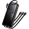 Hoco Powerbank 10000 Mah Qc Pd 2A 22,5W With built-In Cables Usb A + Usb C + Lightning + Micro Usb J156 black