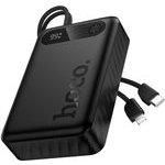 Hoco Powerbank 10000 Mah Qc Pd 2A 22,5W With built-In Cables Usb C + Lightning J171 Edge black