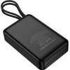 Hoco Powerbank 10000 Mah Qc Pd 2A 22,5W With built-In Cables Usb C + Lightning J171 Edge black