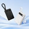 Hoco Powerbank 10000 Mah Qc Pd 2A 22,5W With built-In Cables Usb C + Lightning J171 Edge white