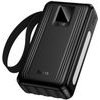 Hoco Powerbank 20000 Mah Qc Pd 22,5W With built-In Cables Usb A + Usb C+ Lightning + Micro Usb And Two Lights J173 black