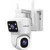 SriHome 4G Lte 4MP Hd Dual Lens Aov Low Powered Battery Camera With 7W Solar Panel - (DH010)