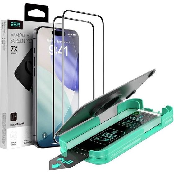 ESR - Armorite Screen Protector Ultrafit (2 pack) - Iphone 18 Pro Max / Iphone 17 Pro Max - Black
