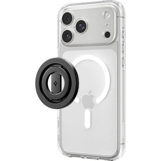 Spigen - Phone Holder O-Mag OM108 Mag Fit+ - Anti-Scratch Design, Strong Magnetic Hold, 360� Rotation - Black - (AMP11739)