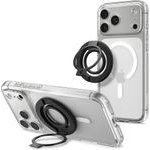 Spigen - Phone Ring Dual Pop Magsafe S - With Flexible Finger Loop Grip, Dual Magnetic, Silicone - Black - (AMP11735)