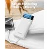 Charmast Powerbank W1148 5V 3A 10000 Mah With built-In Cables Usb A / Usb C / Lightning / Micro Usb White
