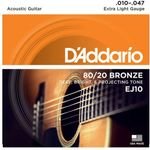 DADDARIO - Acoustic Guitar Strings (10-47) - (EJ10)